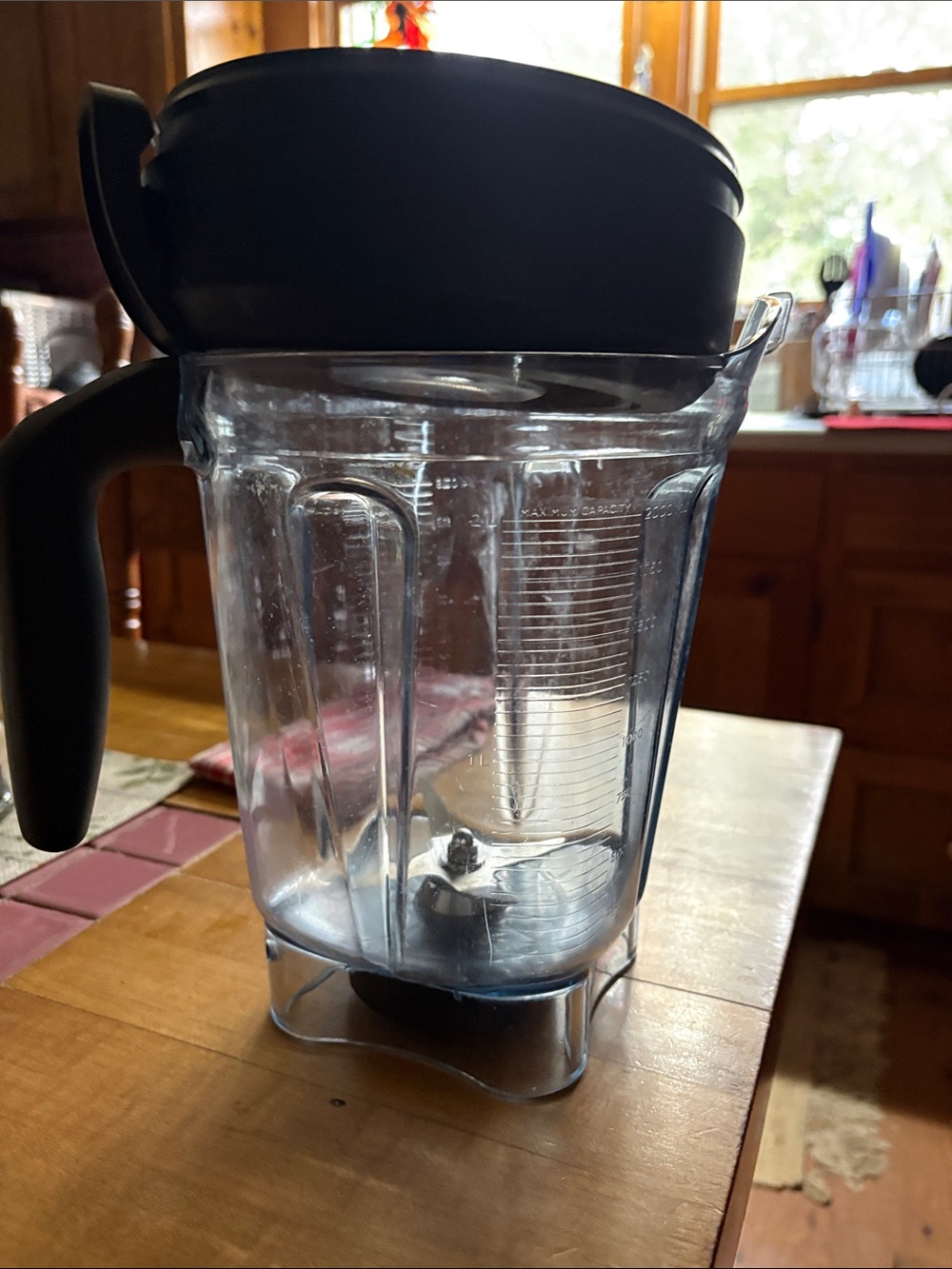 Black Clear Blender Pitcher Replacement with Black Handle and Lid